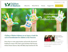 Tablet Screenshot of childrenofshelters.org